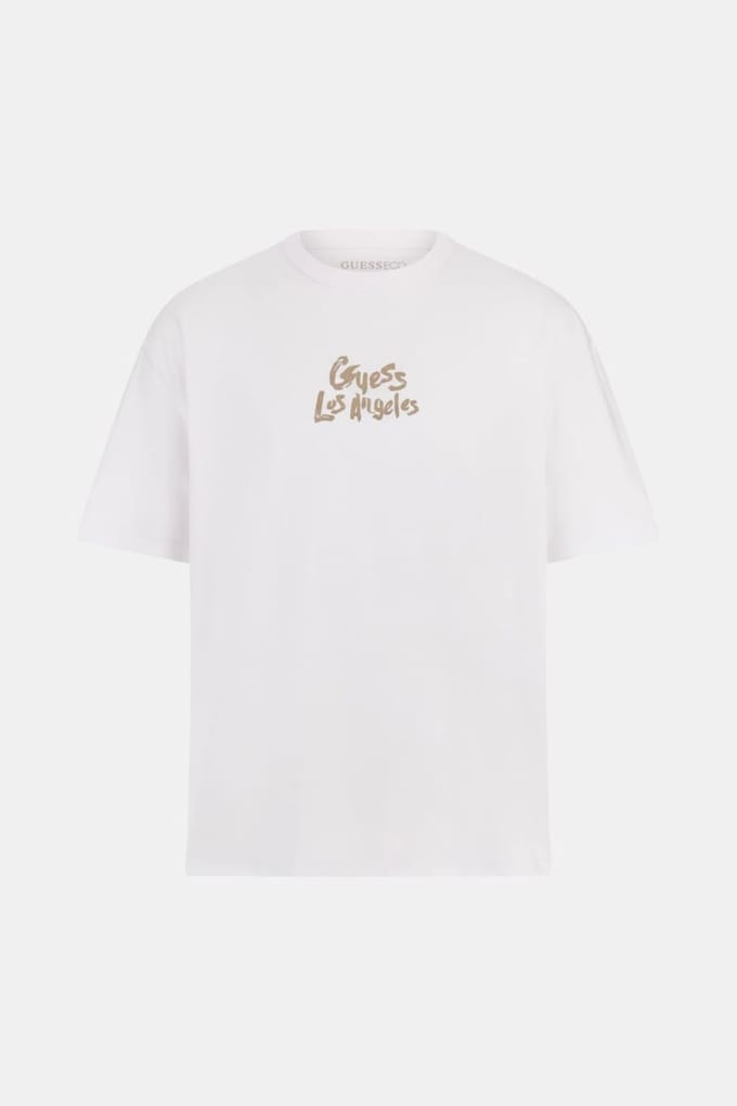 Guess Cn Patch At Back T-shirt Met Korte Mouwen Wit XL Man