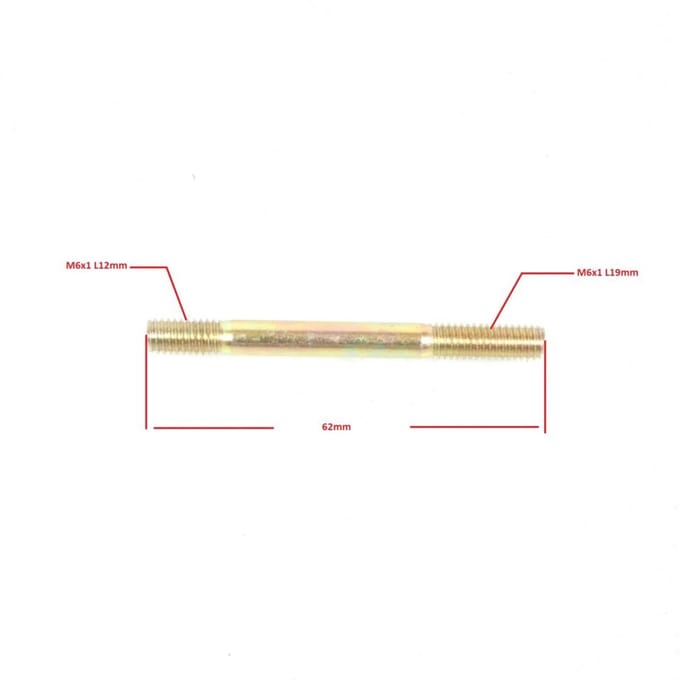 Goujon double filetage pour scooter Peugeot 50 DJANGO 4T 777587 M6x1 Neuf