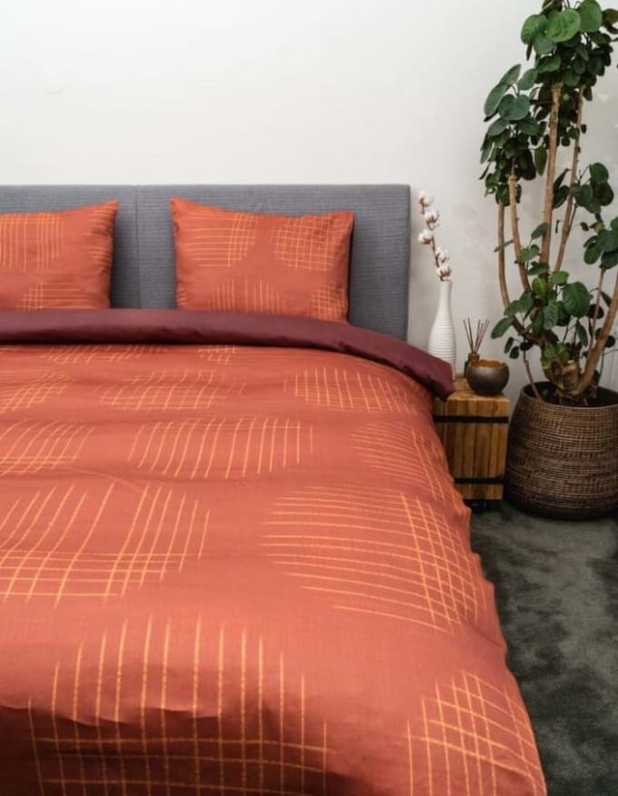 Kayori - Yacho - Dbo - Katoensatijn - 140/200-220 - Rood