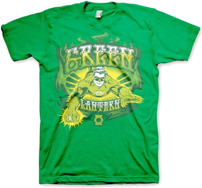 DC Comics Green Lantern Heren Tshirt -L- Green Fire Groen