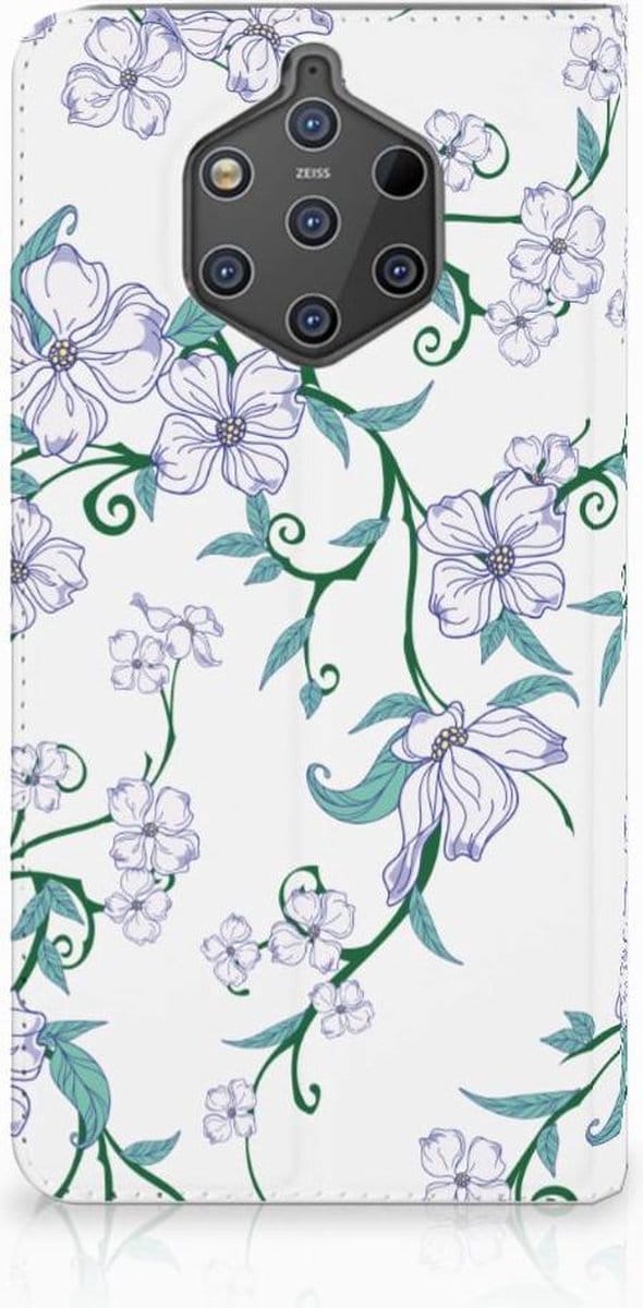 Book Case voor Nokia 9 PureView Uniek Smart Cover Blossom White