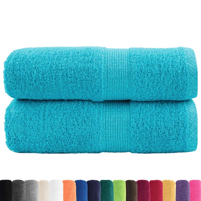 vidaXL - Gastendoekjes - SOLUND - 2 - st - 600 - g/m² - 30x50 - cm - turquoise