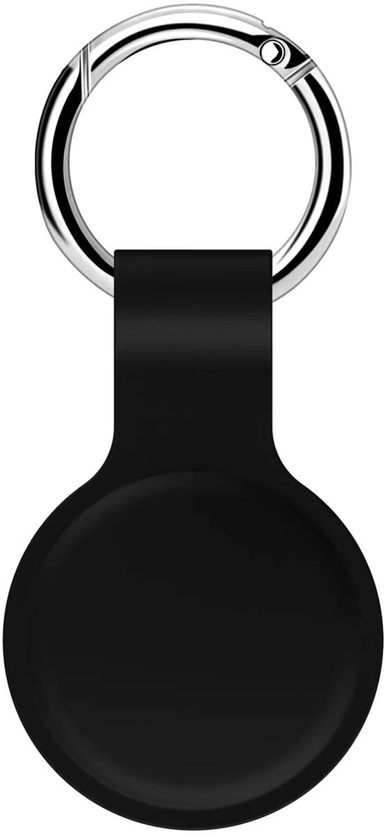 Garpex® Siliconen Sleutelhanger Geschikt voor AirTag & GPS Tracker - Set van 2 - Zwart