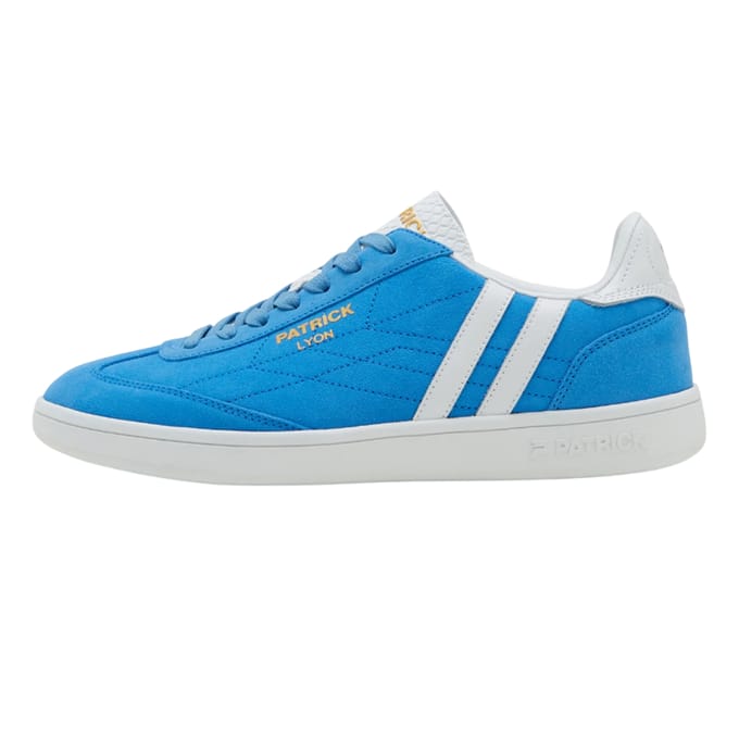 Patrick Mens Lyon Suede Cupsole Sneakers (Blauw/Wit)