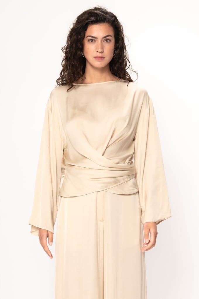 VIVEH Eira Top Almond Größe: 36 | Longsleeves Outlet | Damen | Braun
