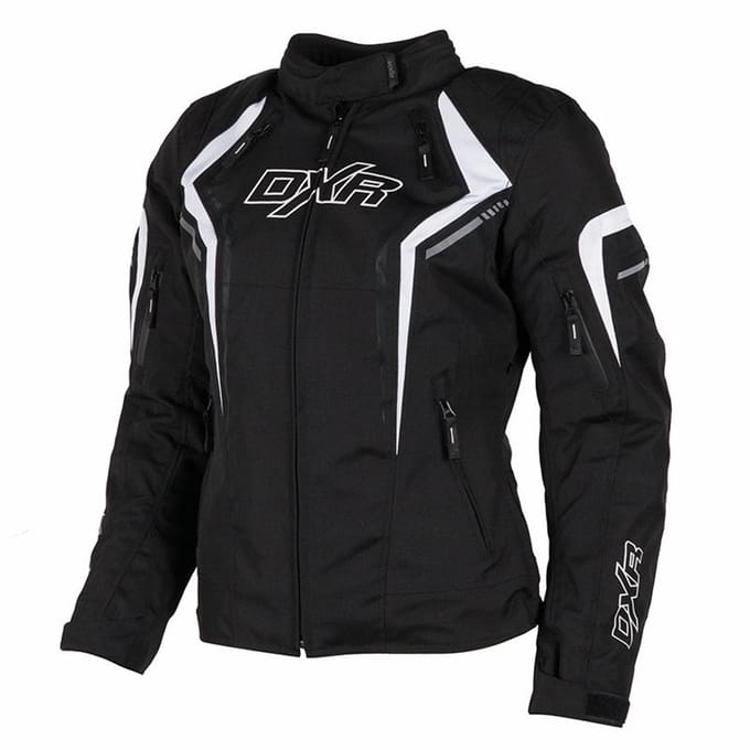 MOTOBLOUZ Motorjas JULIA vrouw|4-seizoenen|Zwart/Wit 36 CE-gekeurd