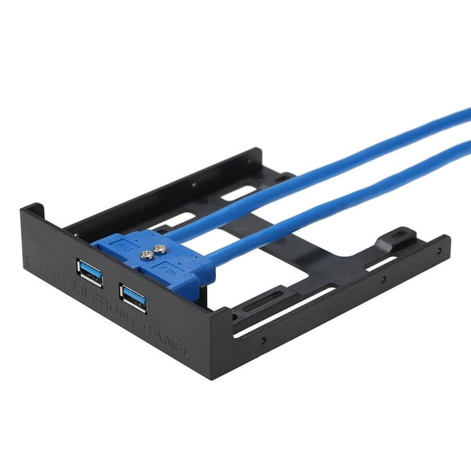 Hoge kwaliteit 2-poorts USB 3.0 voorpaneel, geschikt voor 2,5 inch open ruimte