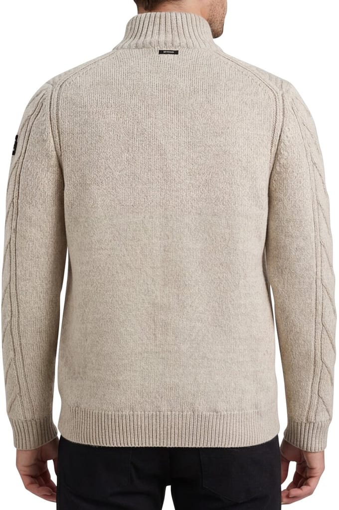 Vest Vanguard Vest Structuur Wol Blend Beige