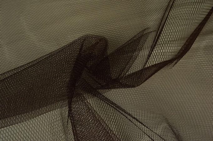 Tule stof - Bruin - 15 meter