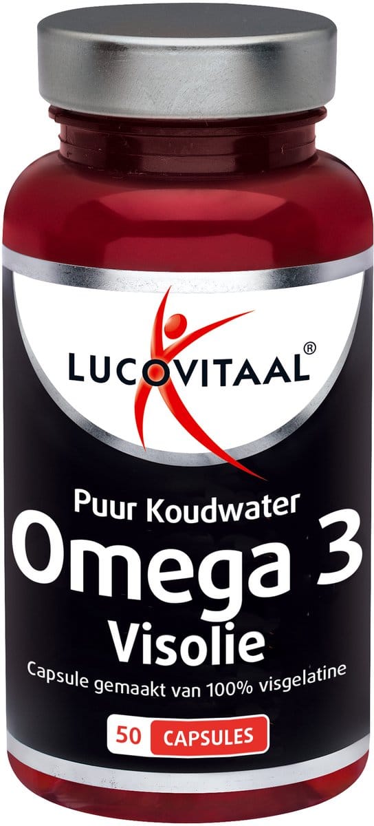 Lucovitaal Omega 3 Visolie Capsules - Zuivere Koudwater Visolie met Omega 3 Vetzuren voor Hart, Hersenen en Gezichtsscherpte - 50 capsules