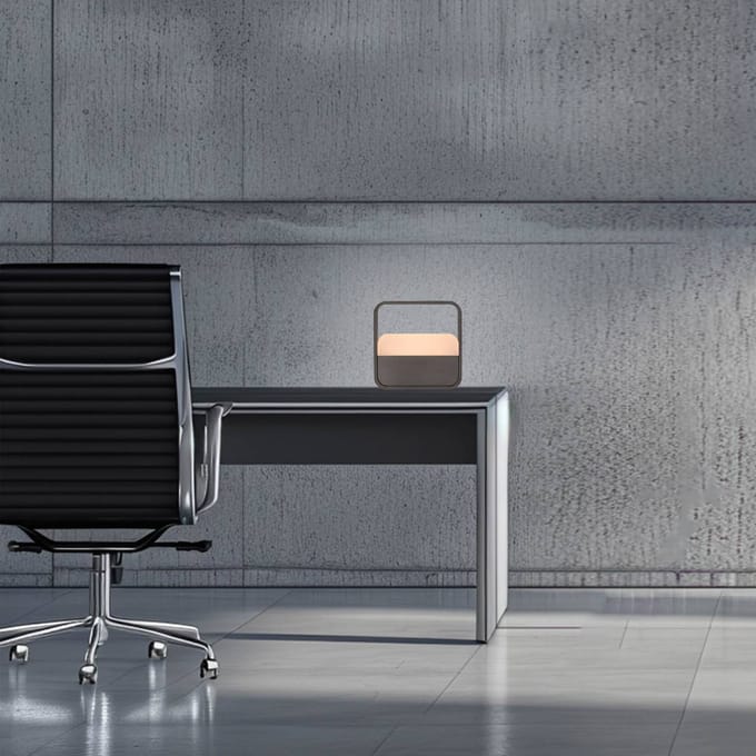 LED tafellamp PURE Go, donkermetaalbruin, aluminium