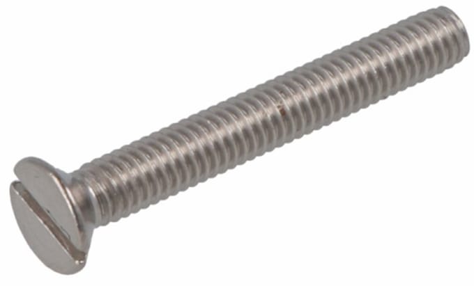 Metaalschroef RVS A2 M4x30 platkop per zak a 10 stuks- pk - sleufkop