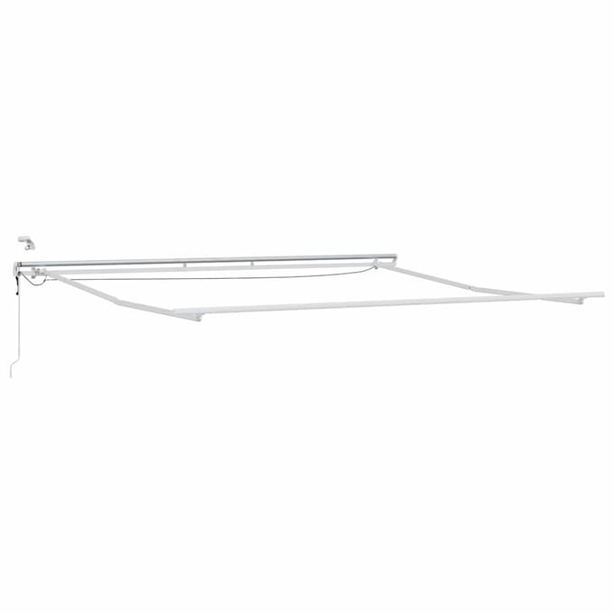 vidaXL - Zonnescherm - Frame - Wit - 400 - × - 350 - cm - Aluminium