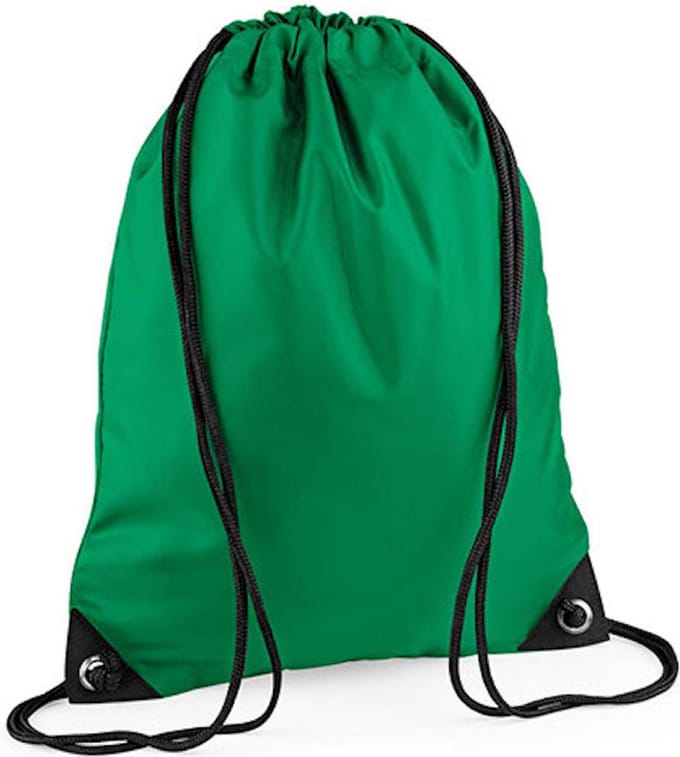 Premium Gymsac Sporttas BagBase - 11 Liter Kelly Green