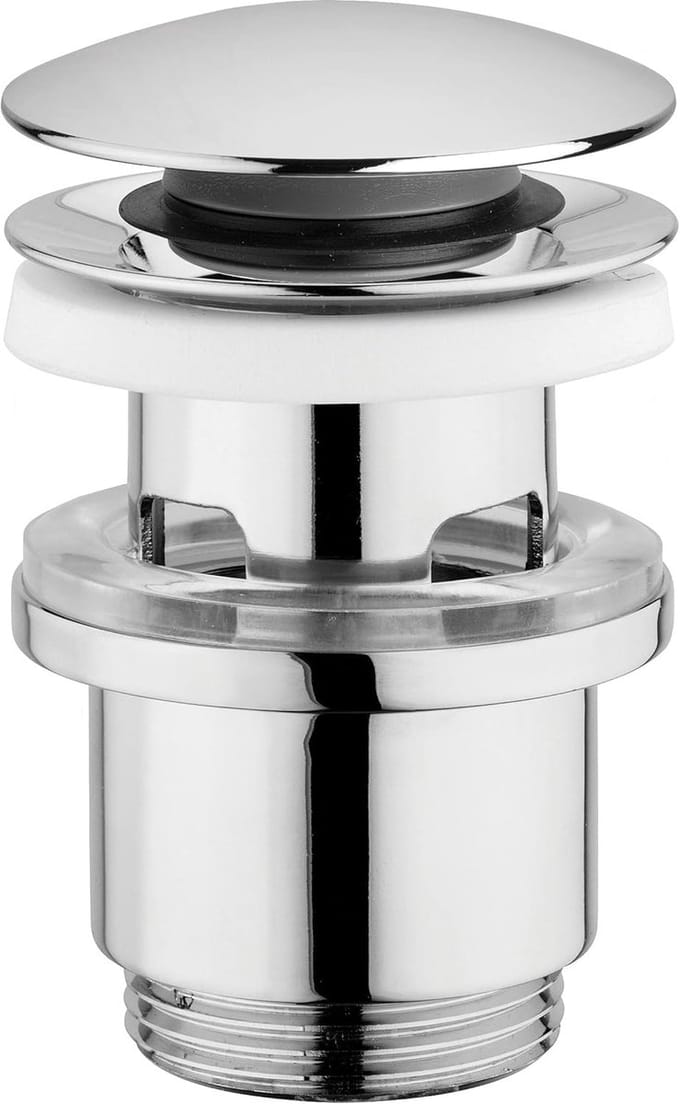 Clic-Clac Wastafelafvoer met Overloop 63 mm Verchroomd