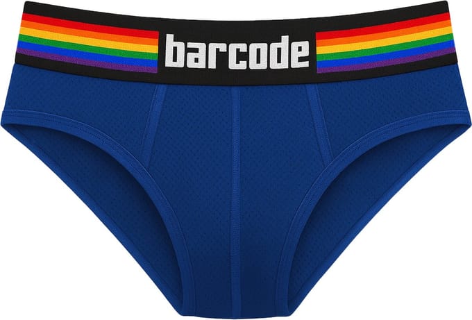 Barcode Berlin Pride Brief Navy - MAAT S - Heren Ondergoed - Slip voor Man - Mannen Brief