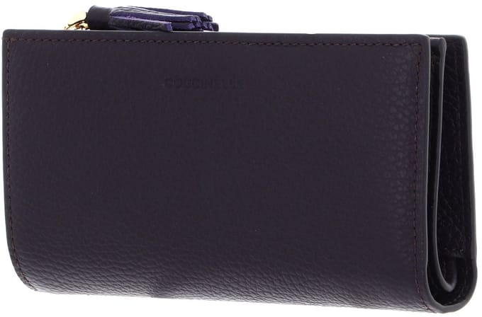 COCCINELLE Leren portemonnee Tassel Wallet Prune donkerpaars