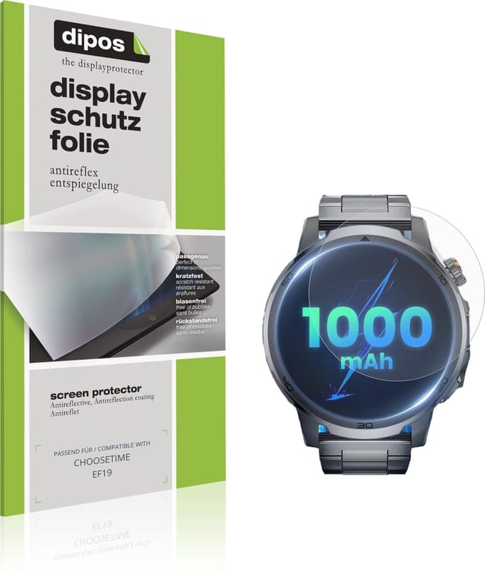 dipos – 6x Matte Beschermfolie geschikt voor CHOOSETIME EF19 | Krasbestendige & antireflecterende Screenprotector Ultra-Thin
