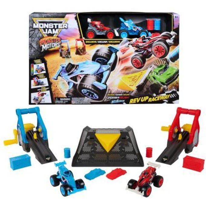 Spinmaster Monster Jam Monster Motors - Rev Up Racebaan Speelset Voertuigen