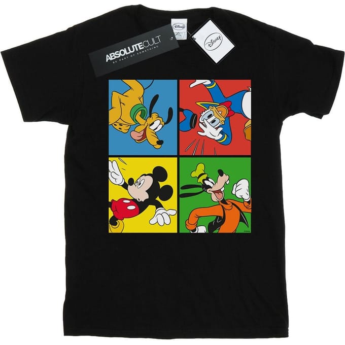 Disney Heren Mickey Mouse Friends T-Shirt (Zwart)