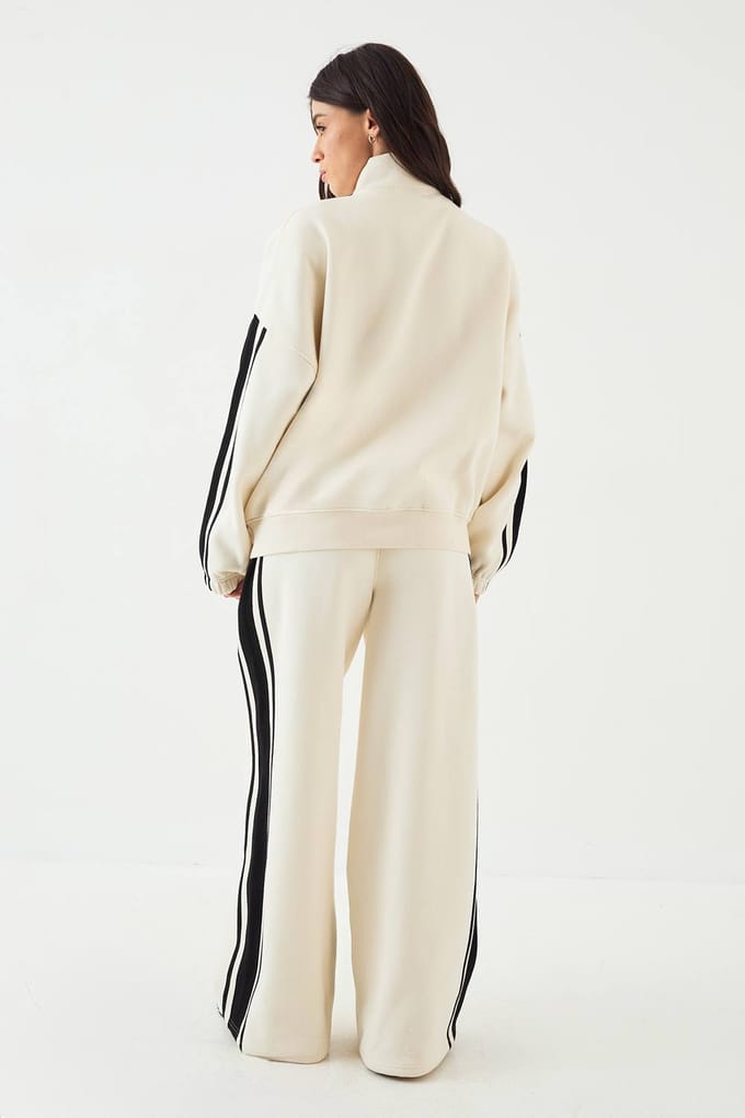 Dames DSGN Studio Oversized Wide Leg Jogger | Cream | Maat: XL