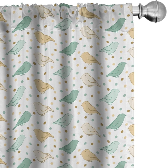 ABAKUHAUS Voorhangen – Gedempte kleuren – 2x75x225 cm – Mikrofaser