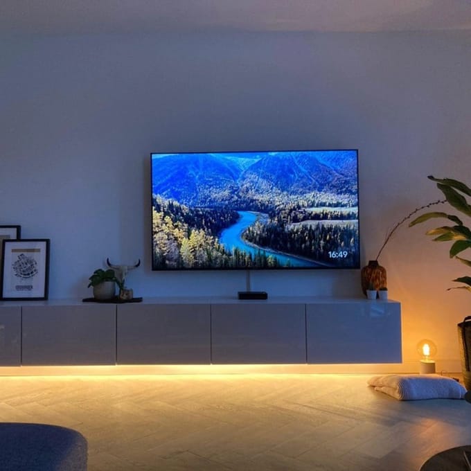 Led strip TV meubel - 2 meter - complete set - Plug&play - Warm wit licht