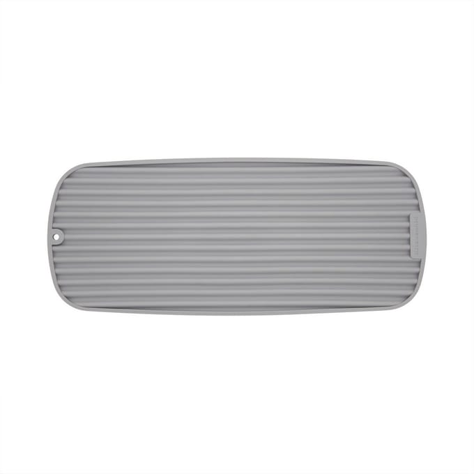 Afdruipmat, Droogmat, Kunststof, 43 x 18 cm, Grijs - KitchenAid | Slim