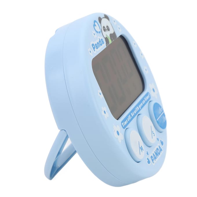 Digitale Keukentimer LCD Display Compacte Cartoon Elektronische Magnetische Timer voor Kinderen Blauw roze