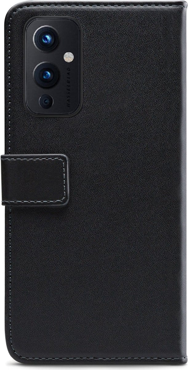 OnePlus 9 Bookcase hoesje - Mobilize - Effen Zwart - Kunstleer
