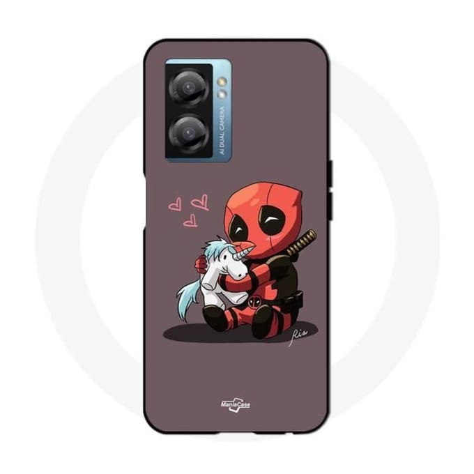Oppo A77 5G Baby Deadpool-hoesje met eenhoorn