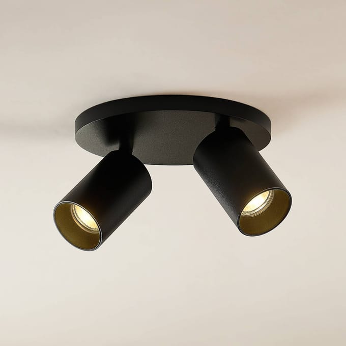Arcchio - buitenspot - 2lichts - aluminium - H: 12.2 cm - GU10 - zwart