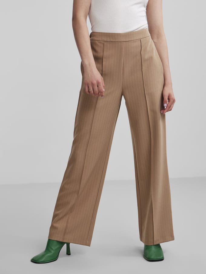PIECES - PCBOZZY HW WIDE STRIPED PANTS NOOS BC - Dames - Leggings