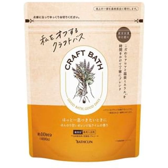 BATHCLIN - Craft Bath Salt Sweet Orange and Lime - 400g