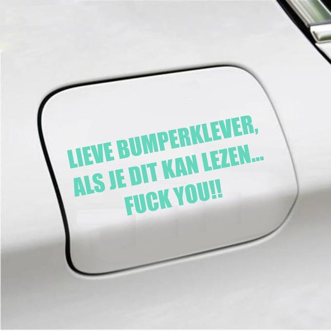 Bumpersticker - Lieve Bumperklever - 6 X 14,8 - Mint