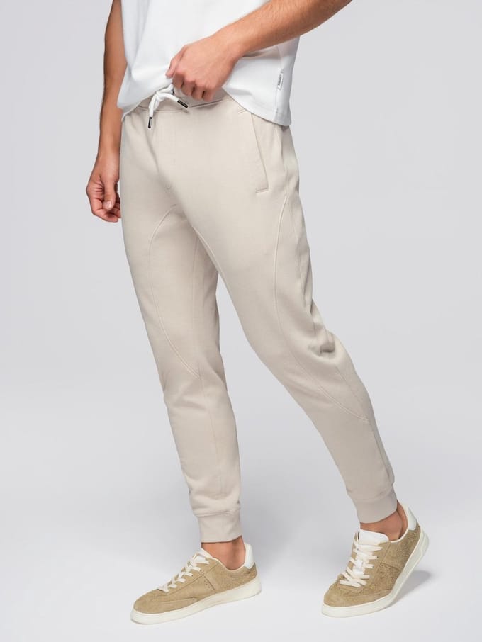 OMBRE Broek - Regular Fit - Katoen - Effen Lichtgrijs L