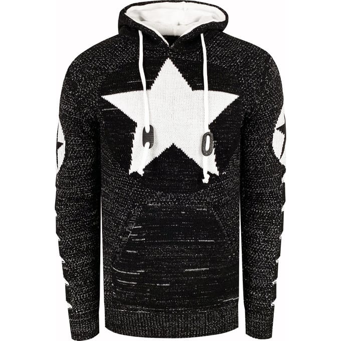 Grof gebreide hoodie