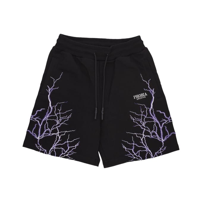 Korte Trainingsbroek Heren Lightning Shorts Zwart/paars