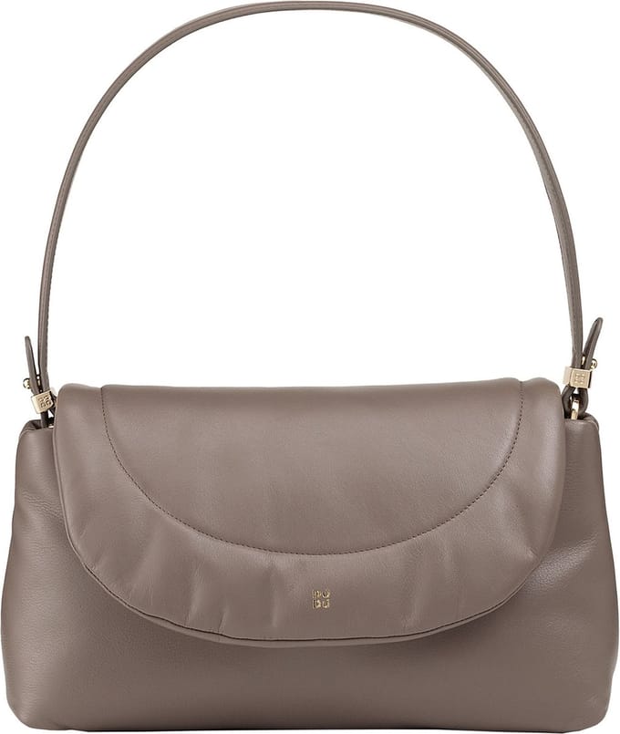 DuDu Melville Schoudertas Leder 31 cm - Dames - taupe