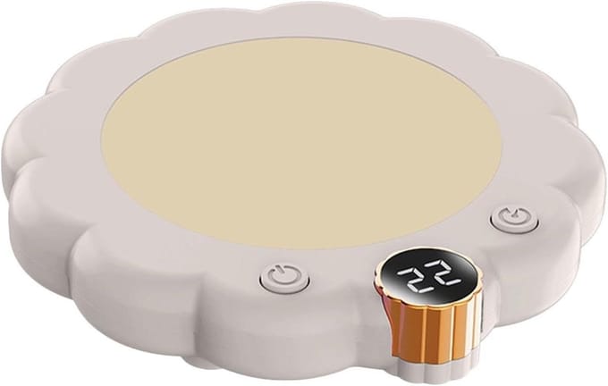 Bekerwarmer - Mokwarmer Onderzetter - Dranken Warm Houden - Intelligente Temperatuurregeling - 3 Modi - Wit