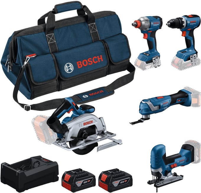 Bosch Professional PRO Accu combiset 5-delig 18V 5.0Ah in tas - 0615A500BV