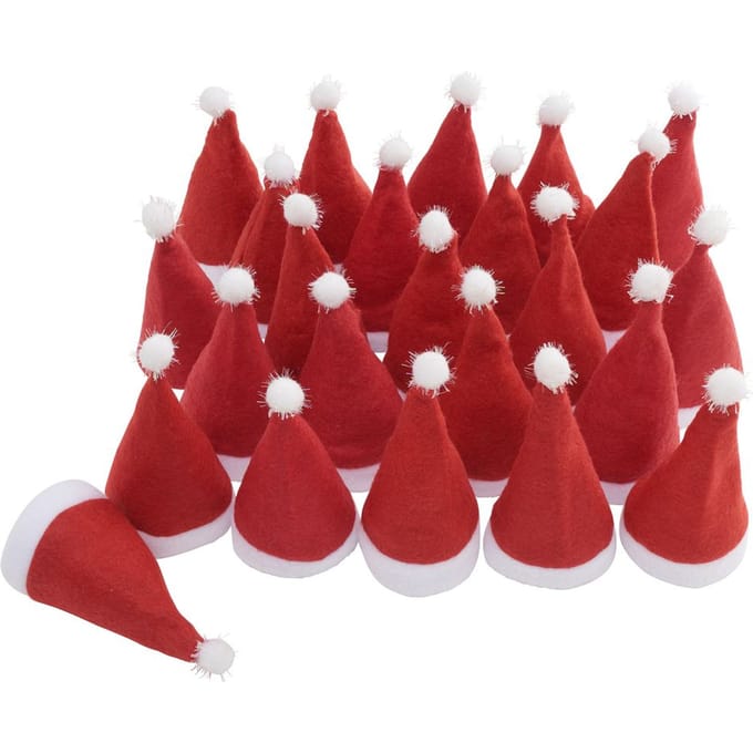 VBS Kerstmutsen voor 5 cm hoofddiameter, 24 stuks