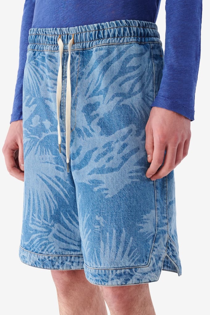 IRO Paris Jader Short Laser Denim Größe: S | Kurze Sporthosen Outlet | Herren | Blau
