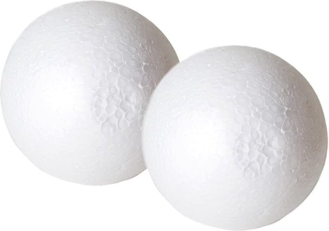 Gerimport Piepschuim ballen - 2x - hobby vormen - styropor bollen - 9 cm