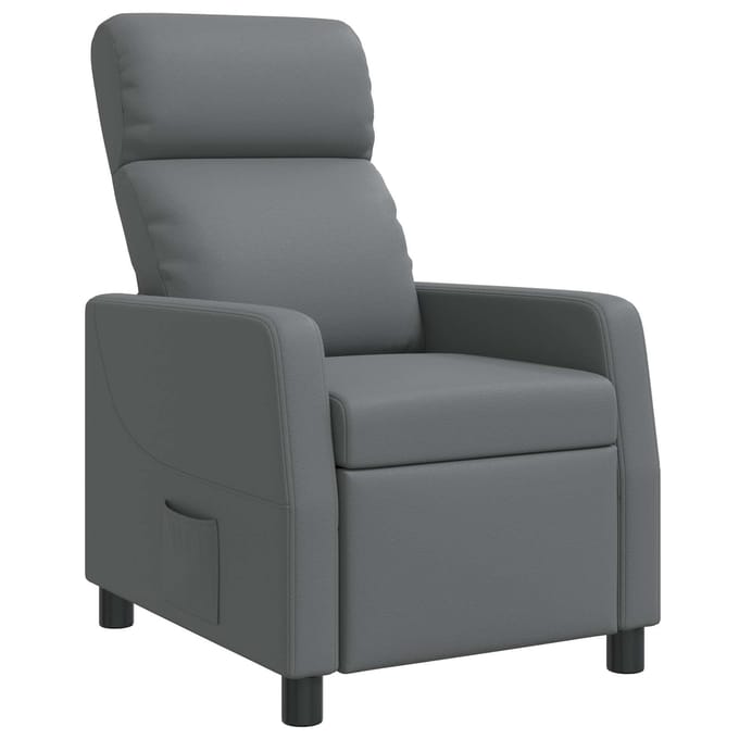 vidaXL - Recliner - Grijs - Kunstleer