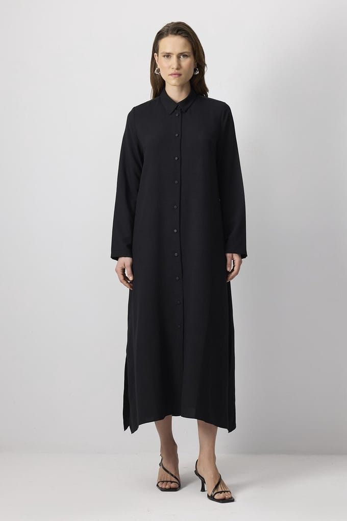 Touché Privé - Maxi jurk met speciale textuur - Zwart - Dames