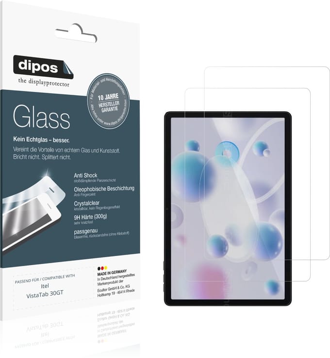 dipos – 2x Pantserfolie geschikt voor Itel VistaTab 30GT | 9H Screenprotector