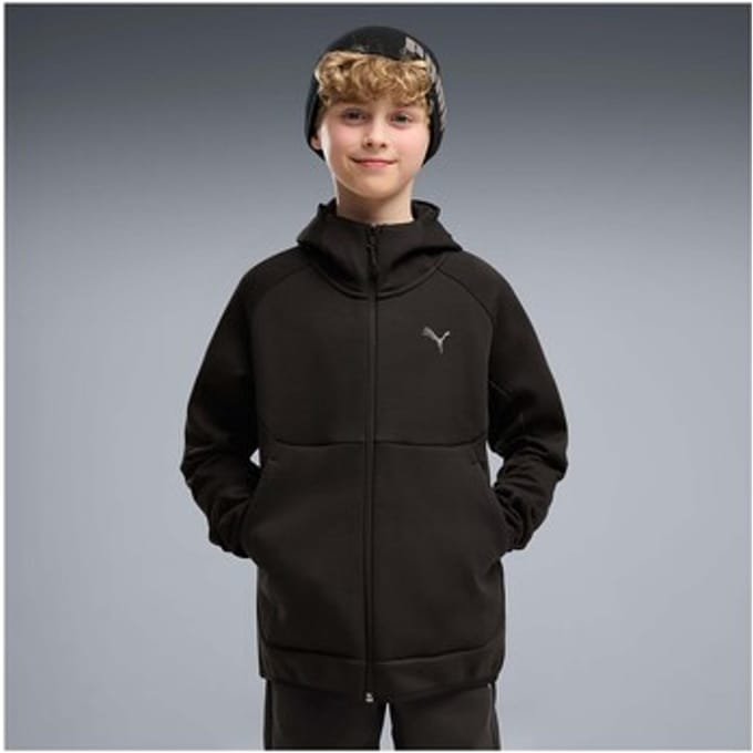 Puma Pumatech Elevated Full-Zip Hoodie Dk B Sweat - Fashion Wear - Kinderen