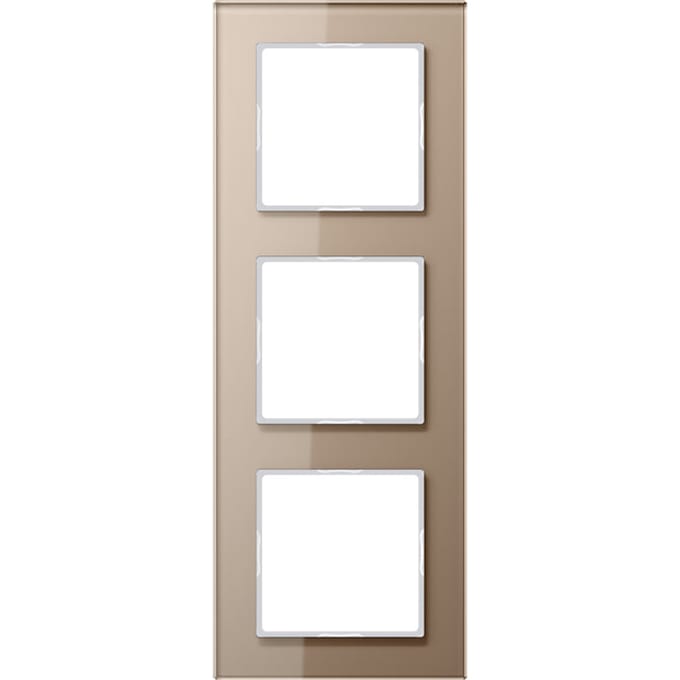 Jung Glasframe 3-voudig, A CREATION, champagne, verticale en horizontale montage AC 583 GL CH