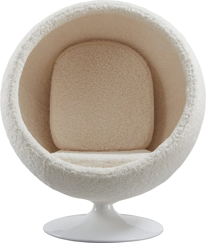 Ohno Bolton Loungestoel - White/Beige